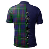 MacIntyre Inglis Tartan Polo Shirt - Lion Rampant And Celtic Thistle Style